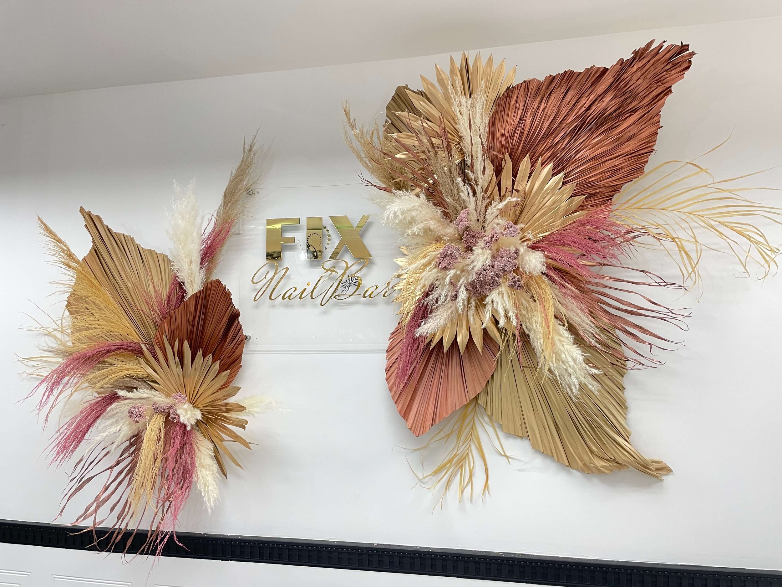 Hanging Palm Dried Floral Installation