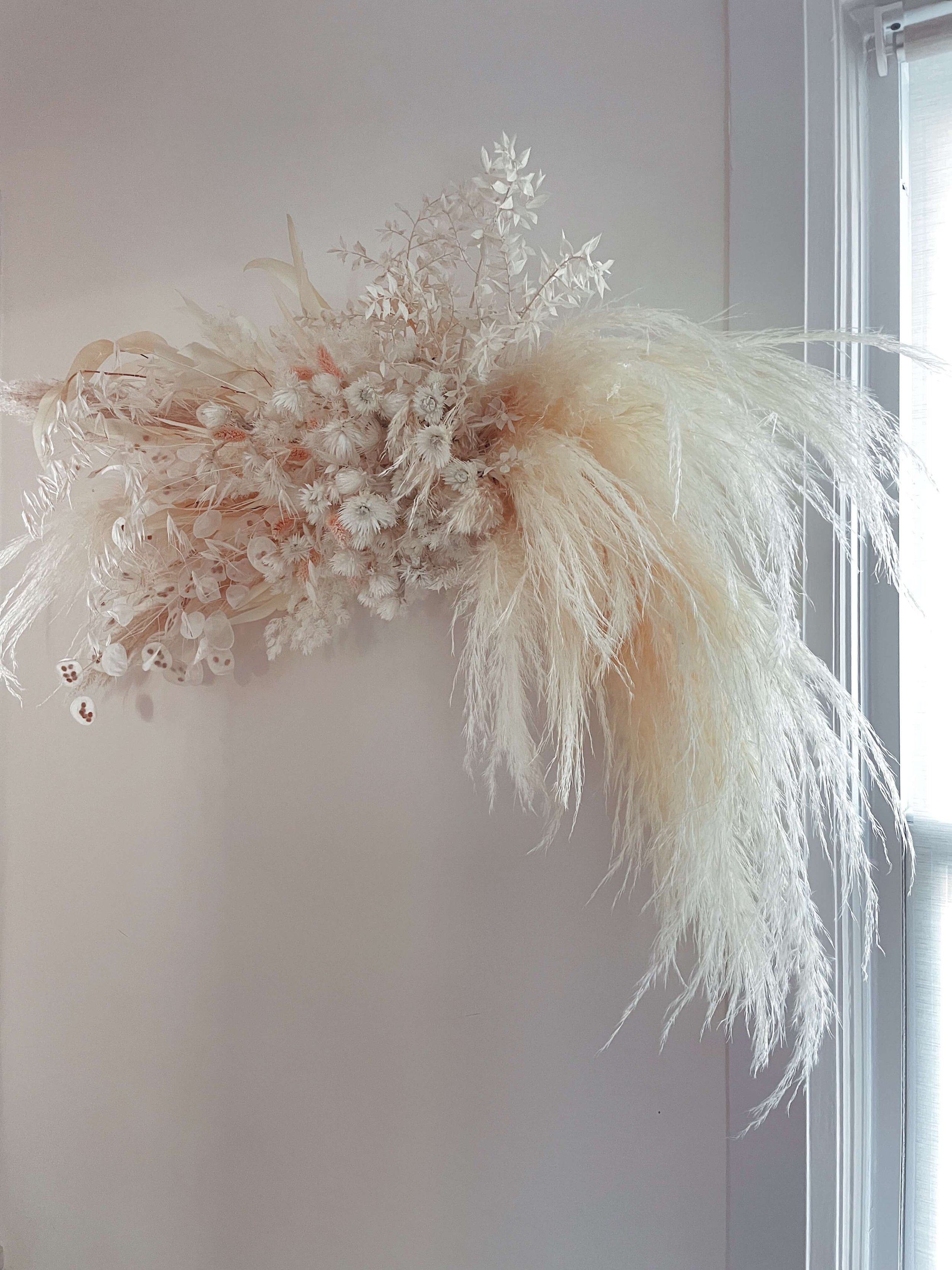 Hanging White Dried Floral Installation