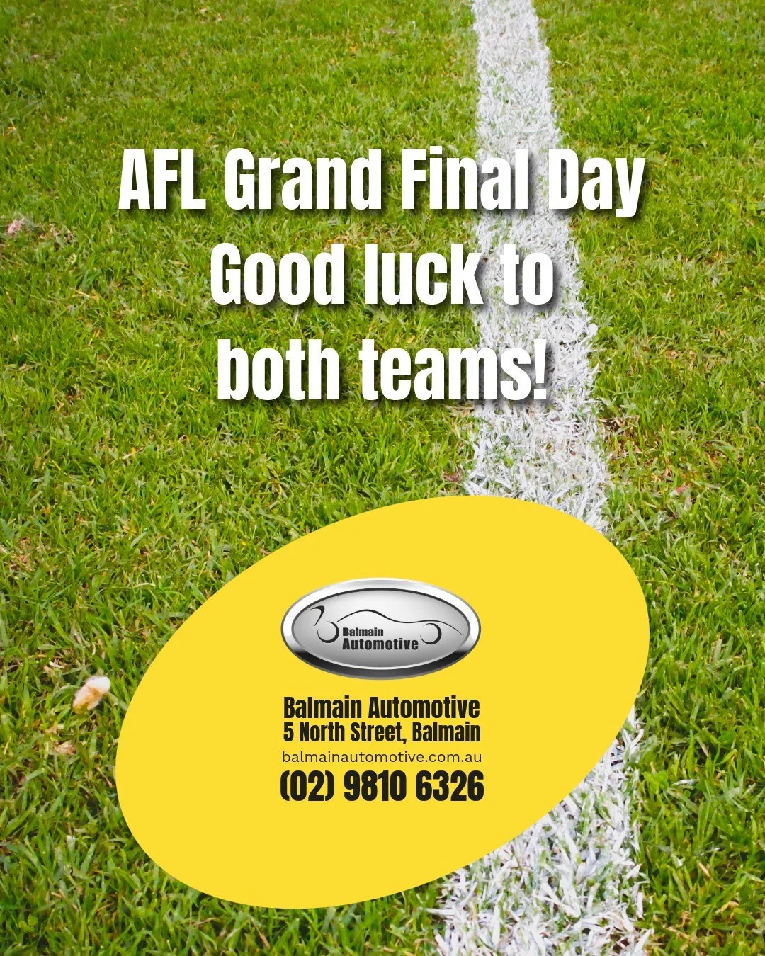 🏉 AFL Grand Final Day is here! 🏆

Even though we&rsquo;re up here in Balmain, we&rsquo;re cheering on a great game of Saturday footy for everyone watching around Australia.

🙌 Good luck to both teams &ndash; may the best team win!

Enjoy the big d