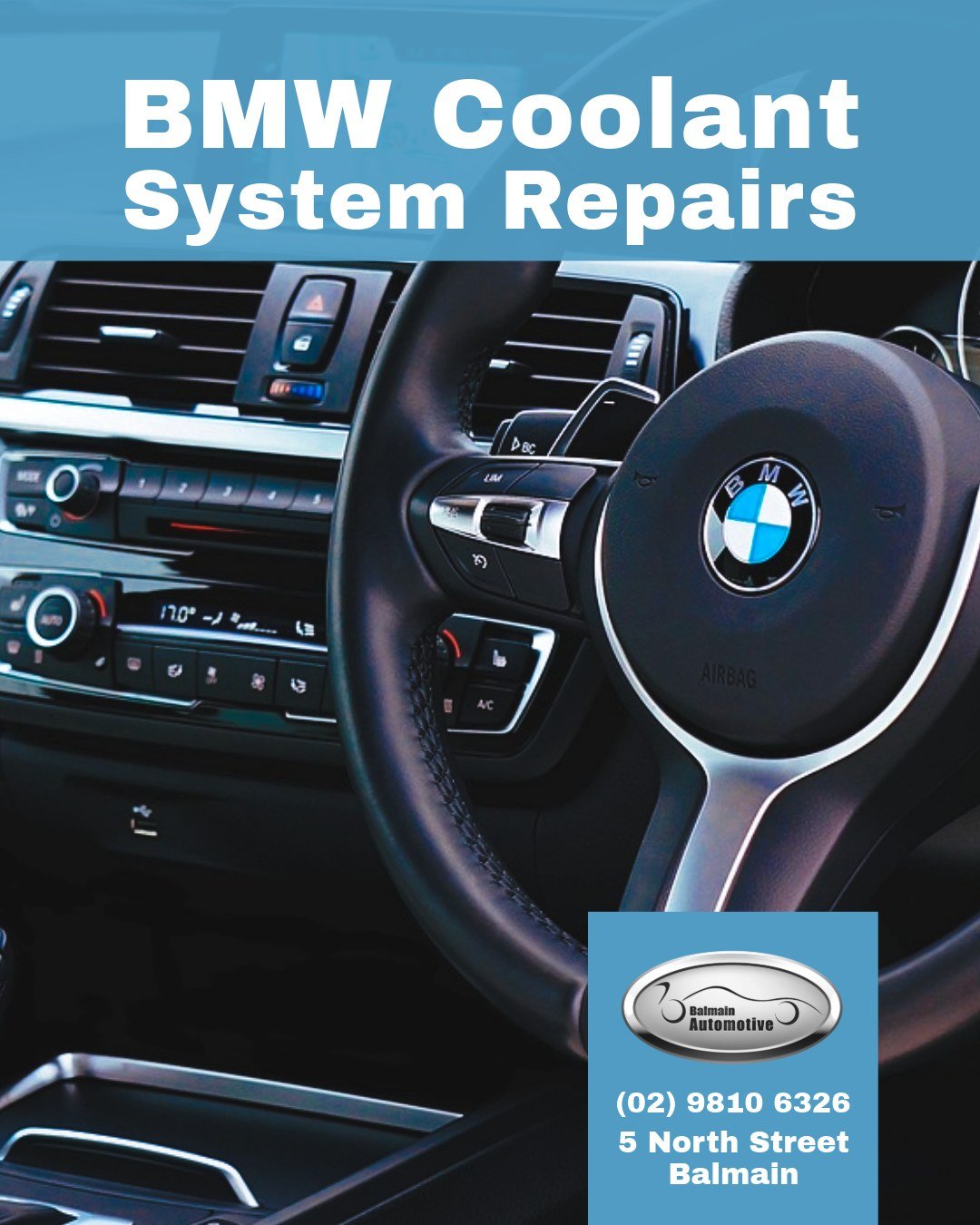 BMW Coolant System Repairs

BMW cooling systems are precise and when small components fail, they can quickly turn into bigger issues if ignored.

At Balmain Automotive, we know what to look for and how to fix it properly:

&bull; Plastic fittings and