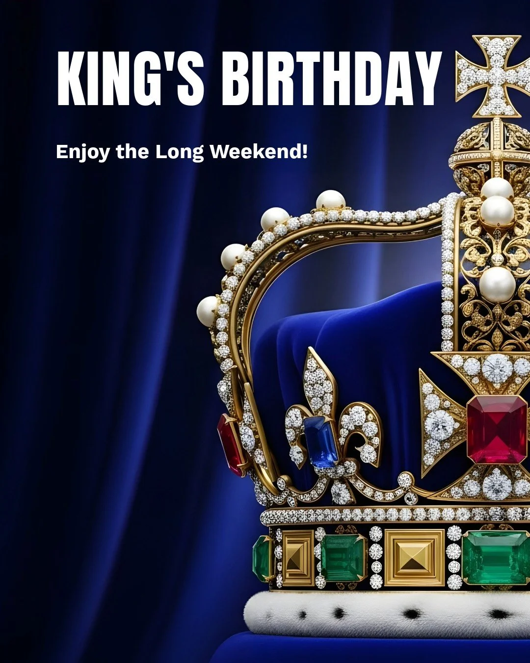 👑 King's Birthday Long Weekend 🚗

Wishing our Balmain community a safe and enjoyable long weekend.

Whether you're staying local, catching up with family and friends, or heading away for a few days, take care on the roads and enjoy the break.

Happ