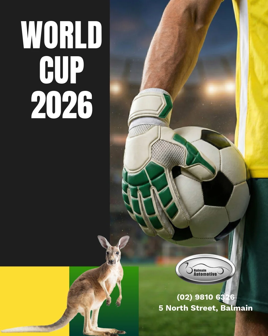 ⚽🇦🇺 Supporting Australia at the World Cup 2026!

The world's biggest football tournament is here, and we'll be cheering on the Socceroos every step of the way.

From all of us at Balmain Automotive, best wishes to the Australian team and everyone e