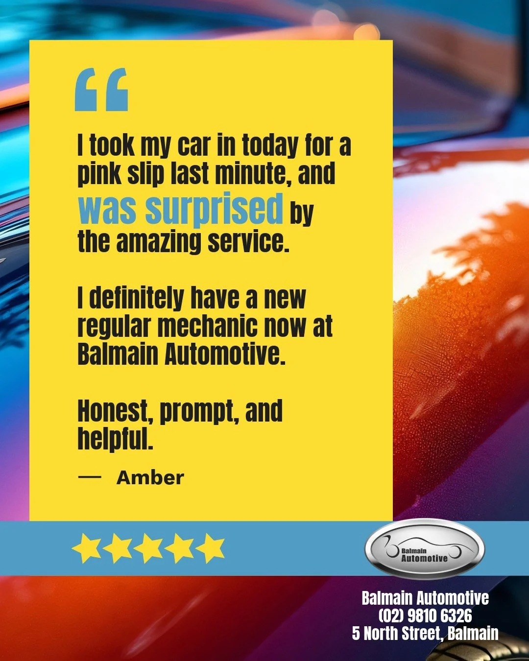 A Good Attitude Goes a Long Way! 🚗💙

A customer recently came to see us for a last-minute pink slip and left in a good mood, praising the friendly service, prompt help and positive attitude. 

Thank you for the wonderful review Amber. We really app