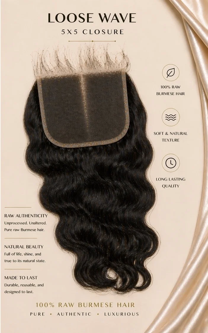 5x5 Closure - Loose Wave (18in)