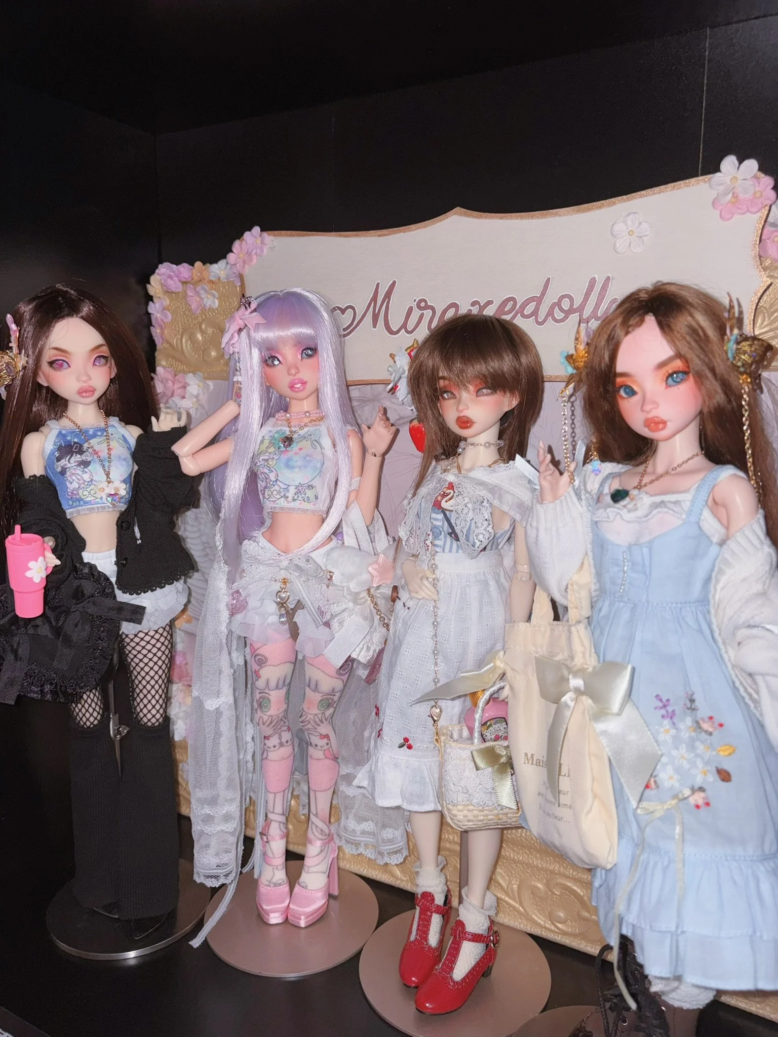 OOAK Custom Ball Jointed Doll BJD Noble Dolls Asella Raspberry, Noble Dolls Asella Rivanone, Noble Dolls Asella Rendezvous