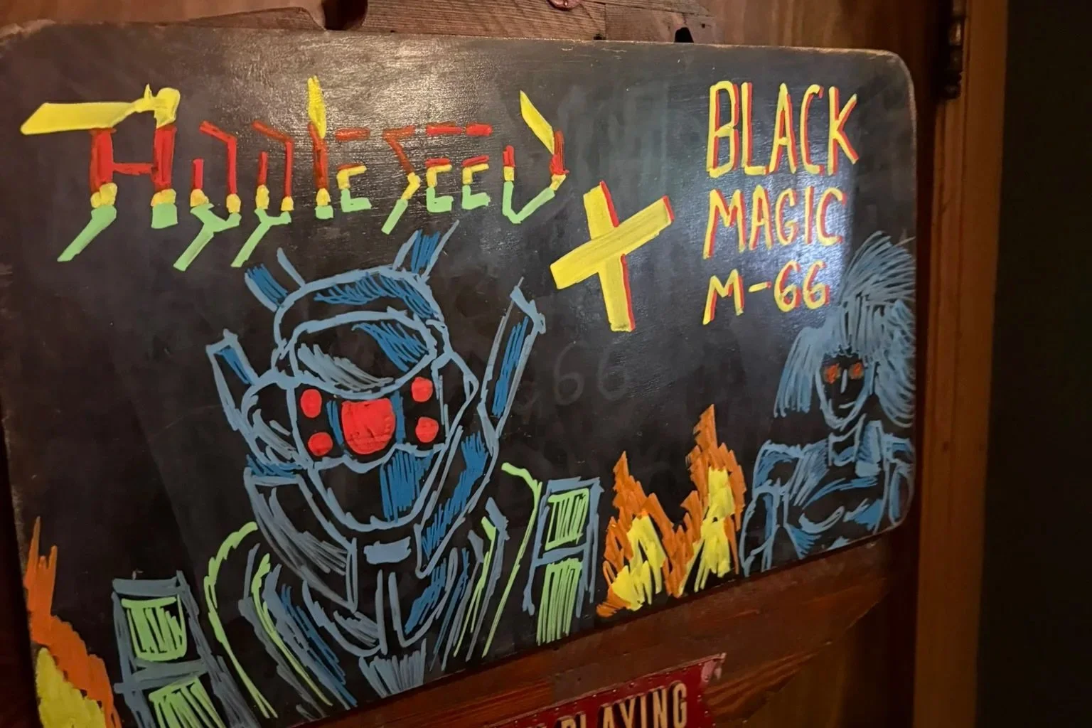 Handdrawn theatre sign