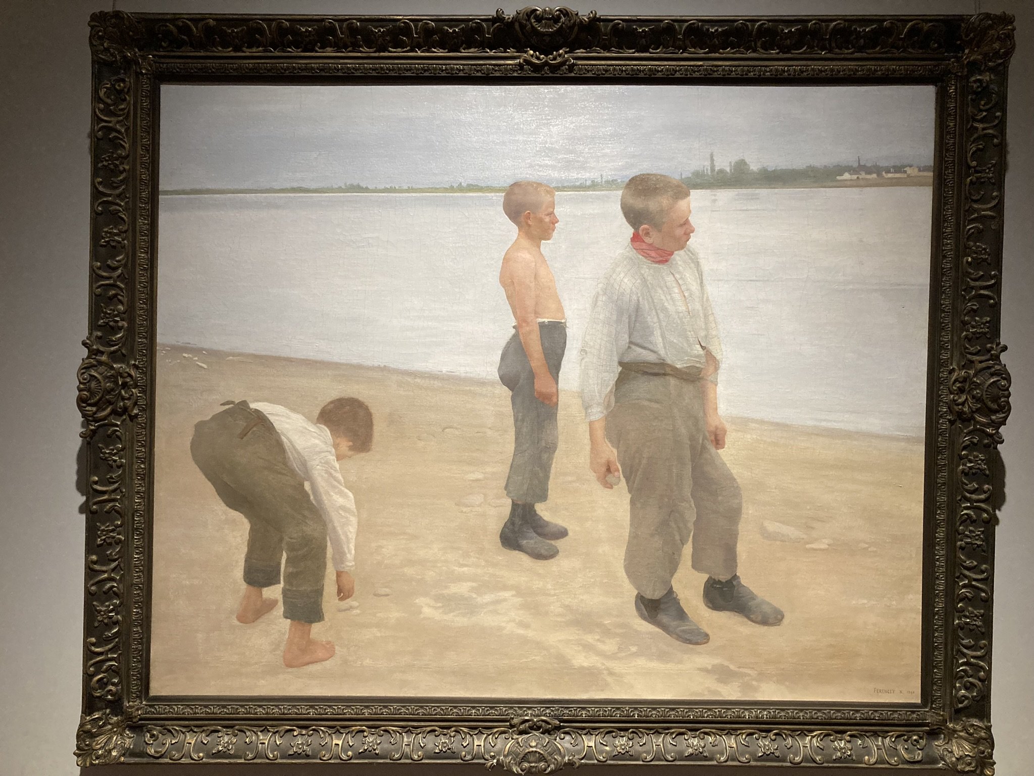 Boys Throwing Stones, Karoly Ferenczy,  BUDAPEST