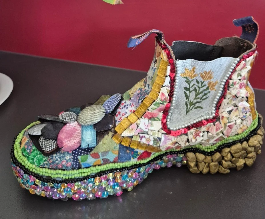 Mosaic boot - now, that's a winner!