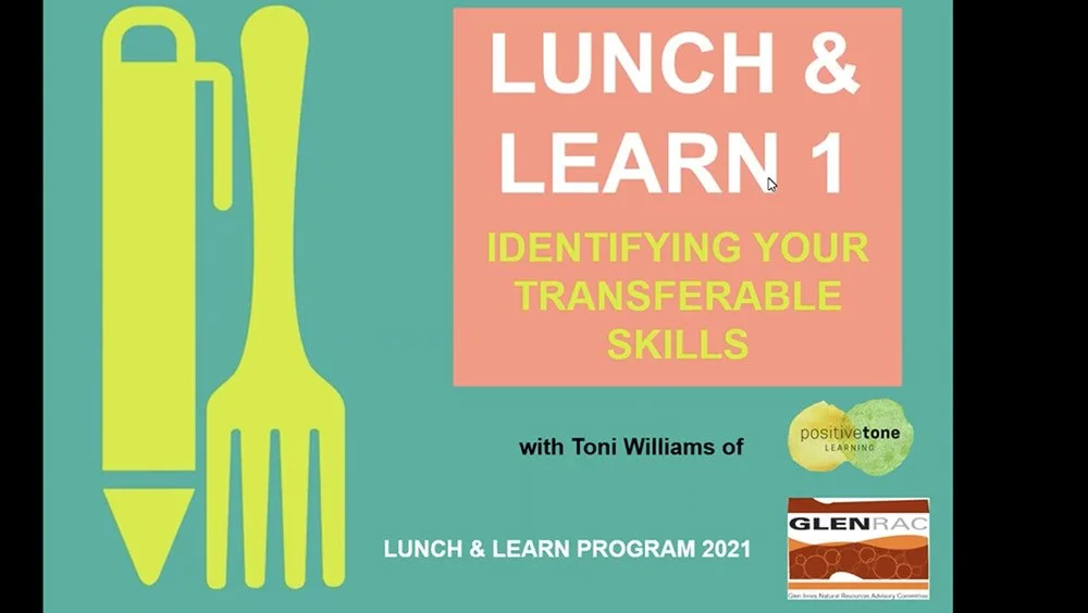 Lunch &amp; Learn 1 - Identifying Your Transferable Skills