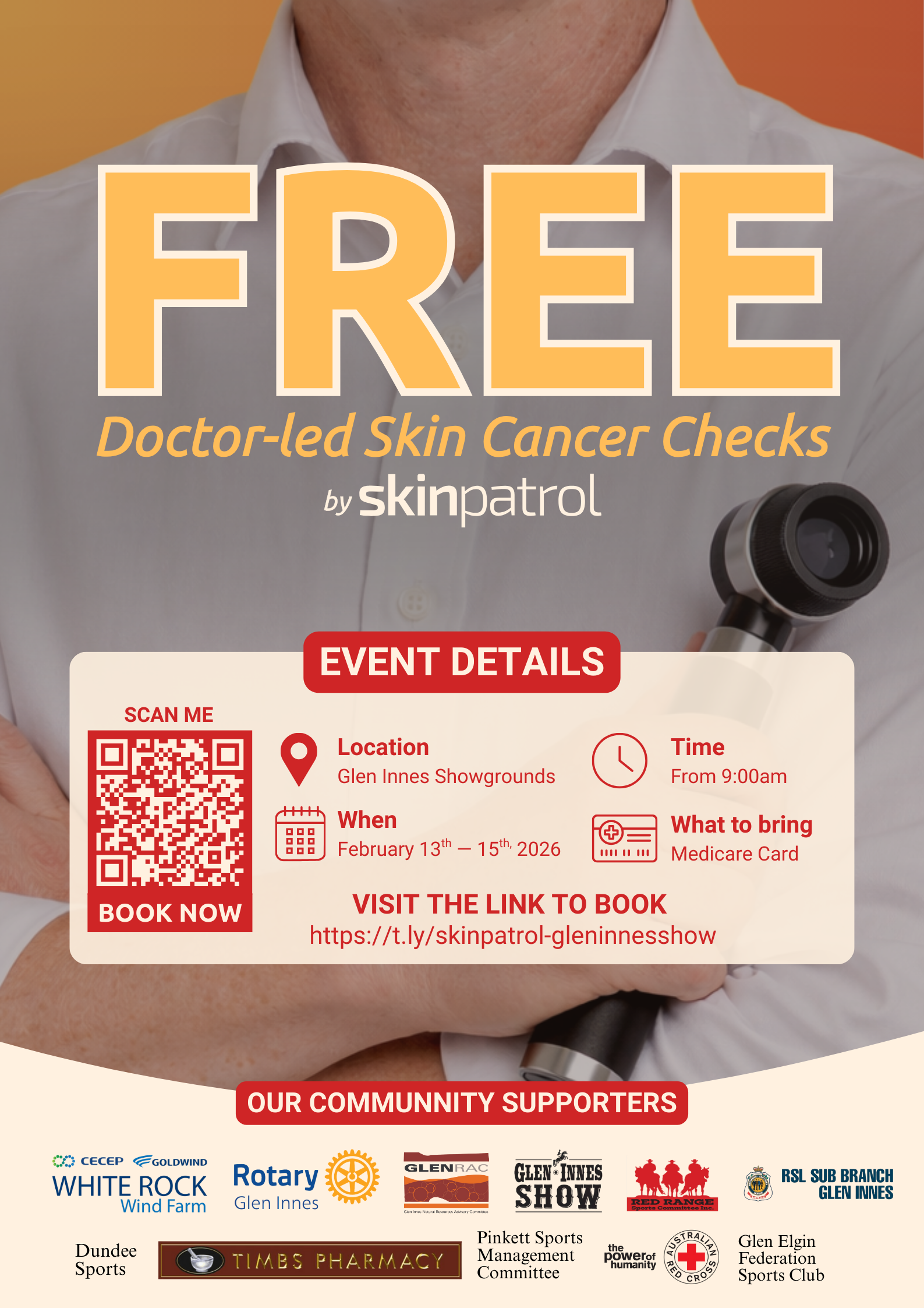 Free skin cancer checks coming to Glen Innes Showgrounds in February