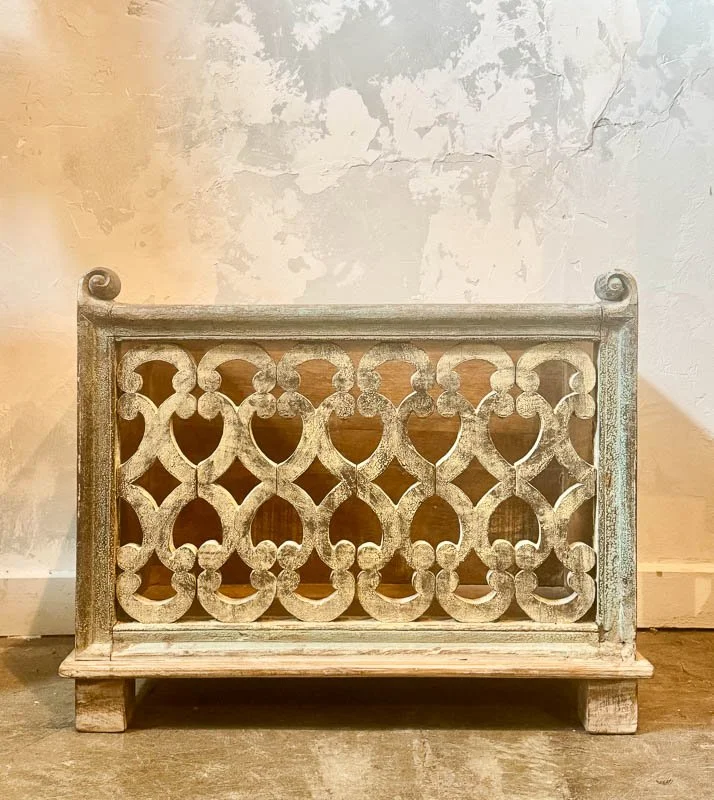 Hand Carved Wooden Planter, Wood box