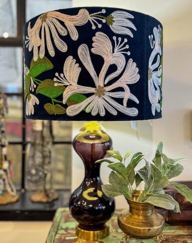 Honeysuckle Drum Lamp Shade