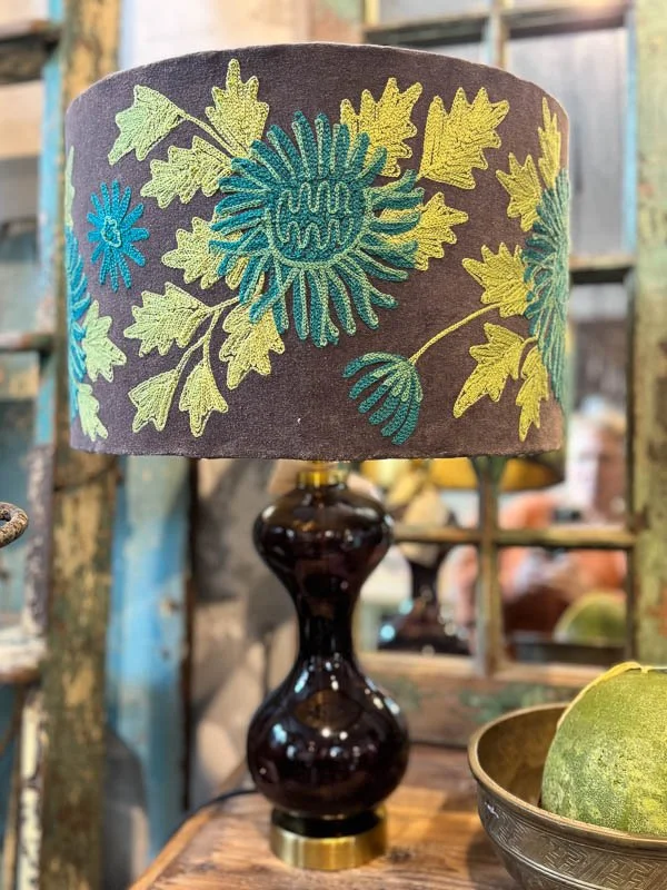 marigold-interiors-drum-lamp-shade-velvet-embroidered-brown-floral.jpg