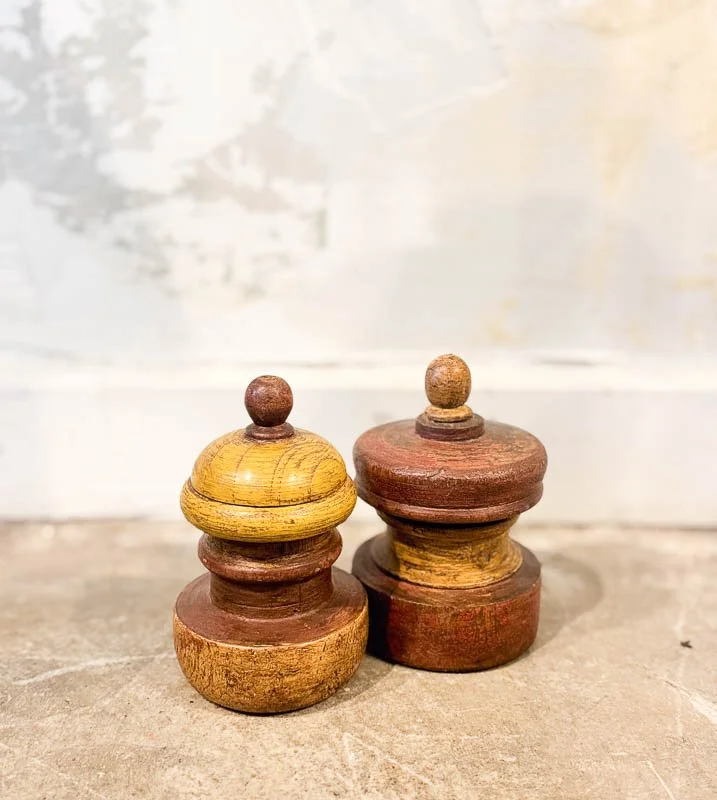 Turned wooden Lidded Pots
