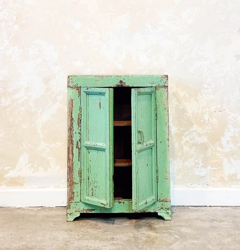 marigold-interiors-mint-green-patina-small-timber-cabinet-doors J25208.jpg