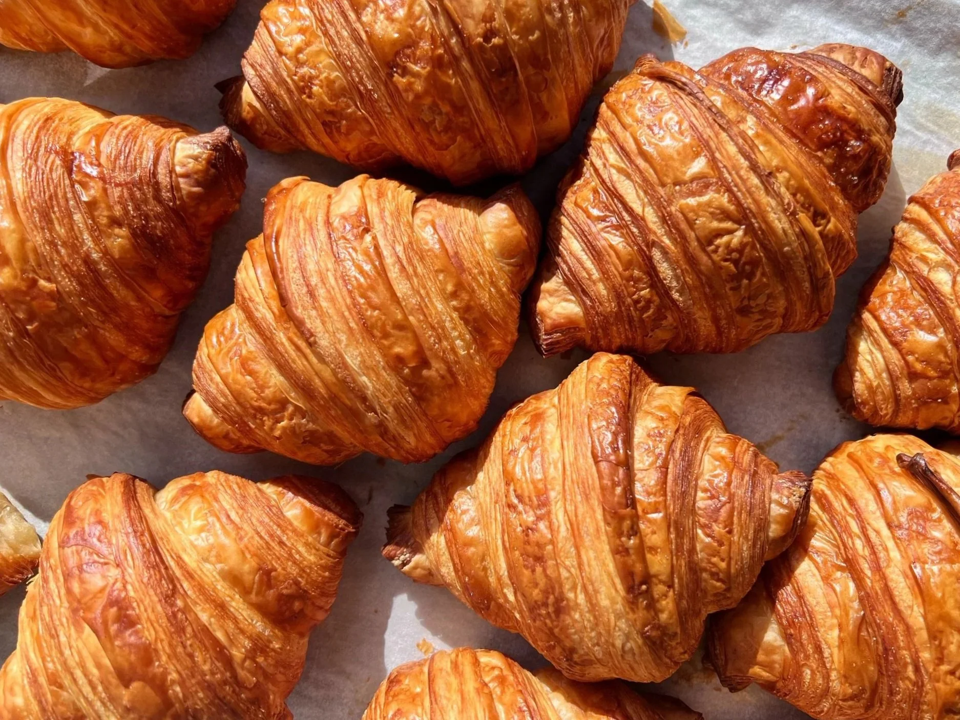 Freshly baked croissants available instore or pre order your catering pack