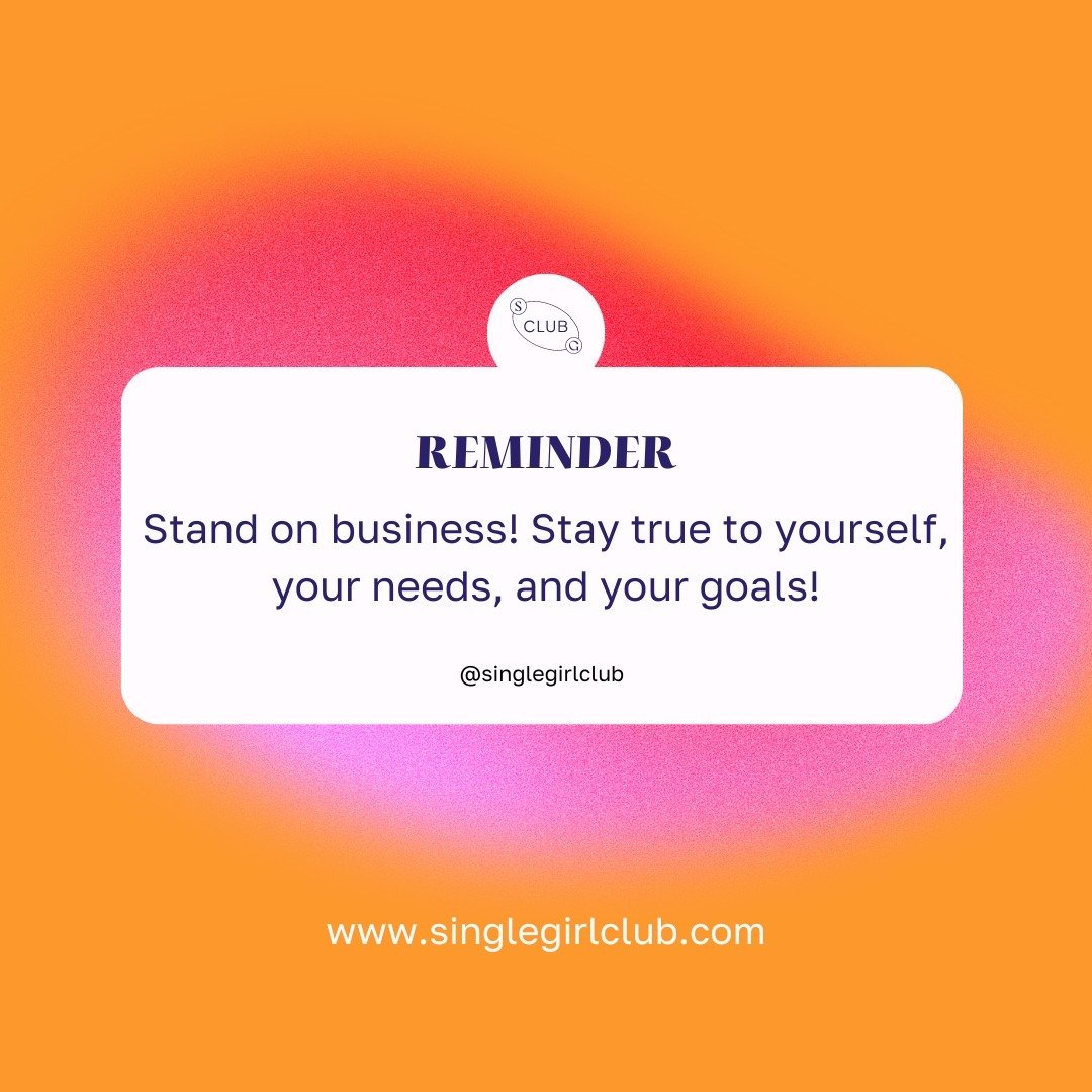 Standing on business looks like implementing a boundary, saying no when you're at bandwidth, and walking away from something draining your energy. ⁠
⁠
Shift your focus and make time to accomplish the things you said you would! You've got this... WE B