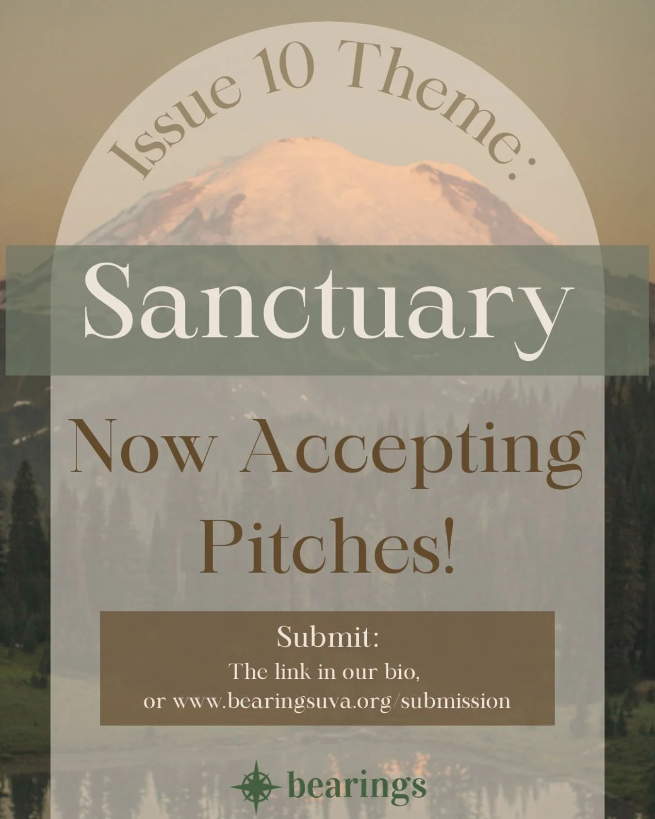 We are excited to announce our next issue&rsquo;s theme is &ldquo;Sanctuary&rdquo;! Pitch Submissions are due Sunday March 2nd. We cannot wait to hear your ideas, and collaborate on another amazing journal! 

You can submit your ideas in whatever sta