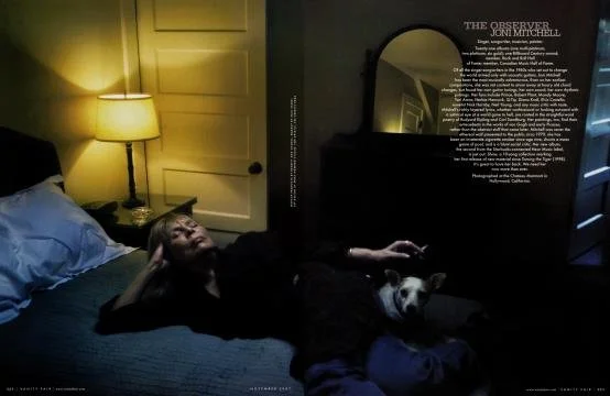 JONI MITCHELL  by ANNIE LEIBOVITZ for VANITY FAIR