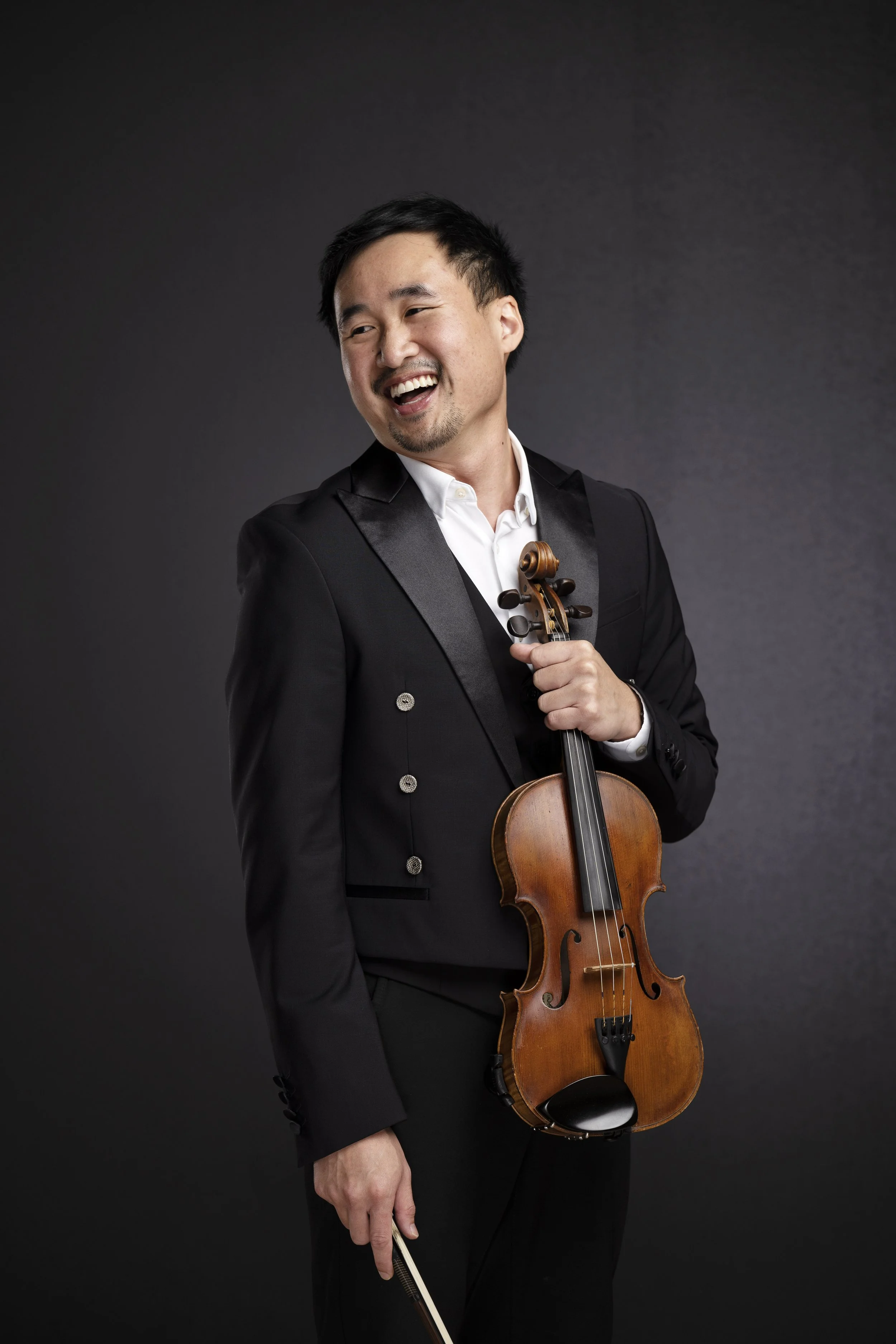 Evan with his violin