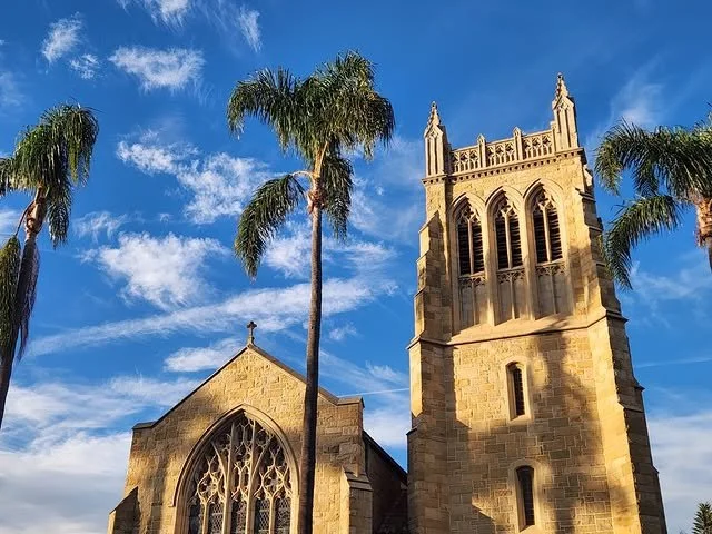 A church at Golden Hour