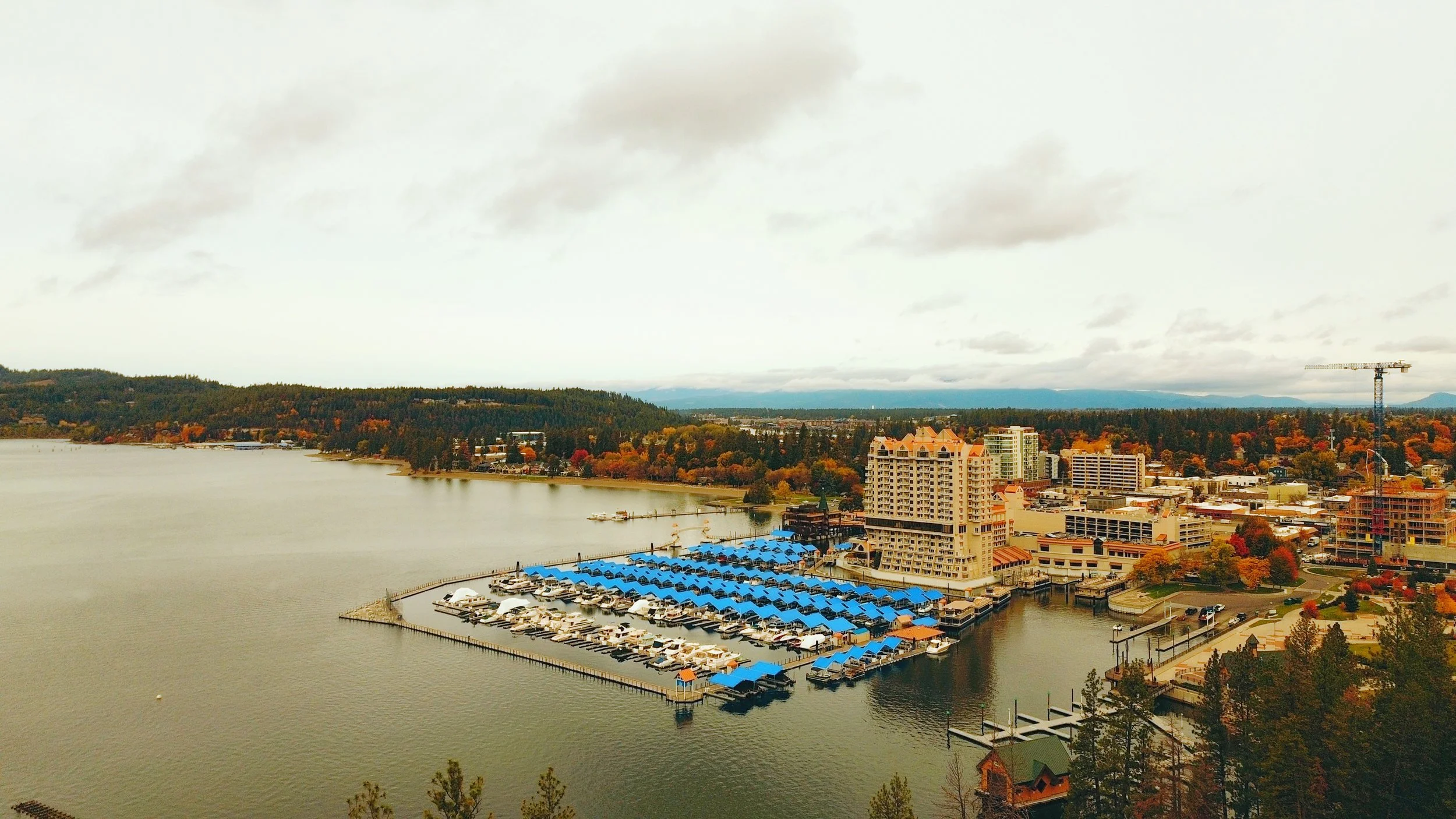 The Coeur d'Alene Resort via drone shot