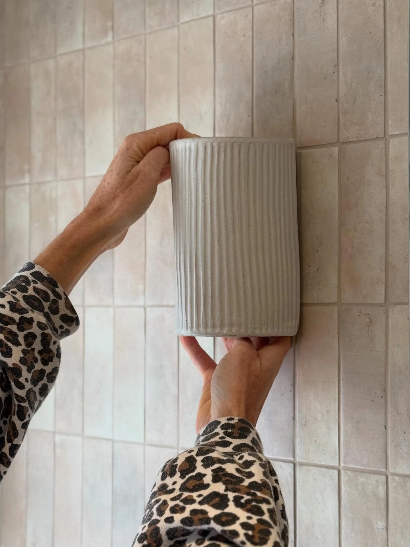 Lighting placement ✨

We&rsquo;ve been playing around with where to position this beautiful handmade wall sconce by the very talented @barringtoncoastceramics 

At eye level next to the bathroom mirror? Or does its irregular form work better as a scu