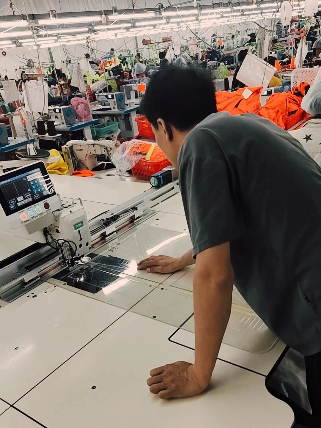 CNC Fabric Cutting Machine 🇰🇭 

What it does:
	&bull;	Helps produce consistent shapes for clothing pieces (like sleeves, panels, etc.)
	&bull;	Reduces fabric waste by optimising layout instead of stitching fabric together (like a sewing machine). 
