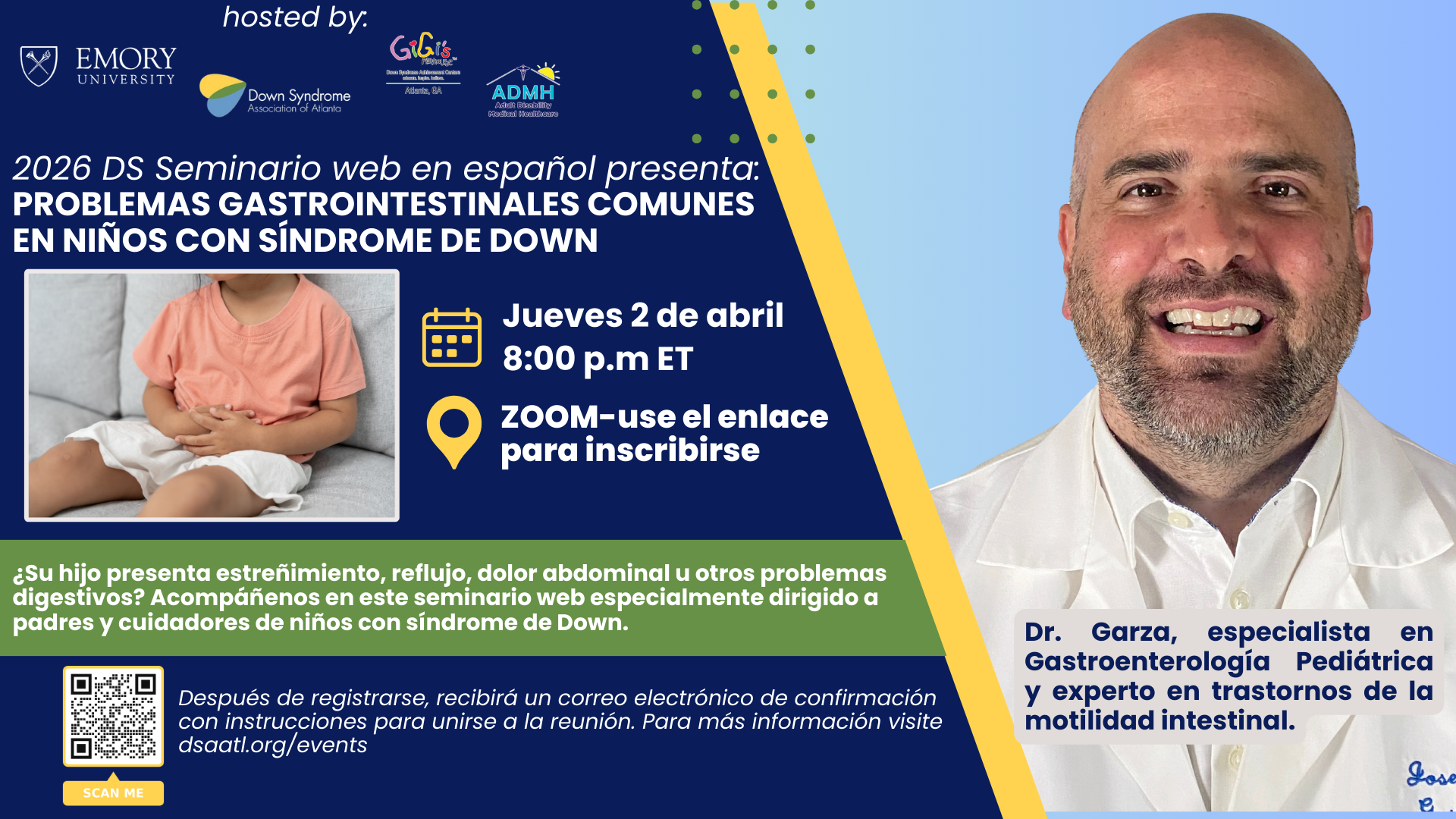 Problemas gastrointestinales comunes en niños con síndrome de Down