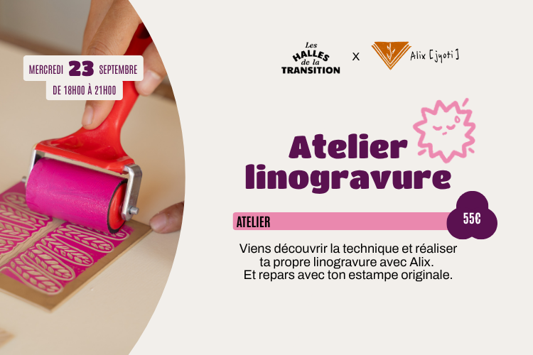 🖋️ Atelier Linogravure — Creuser, encrer, imprimer