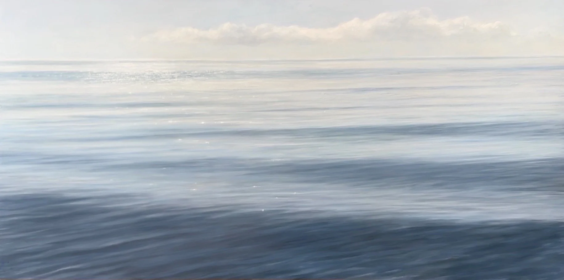 Sea & Sparkle, oil on panel, 20"x40", $4,300