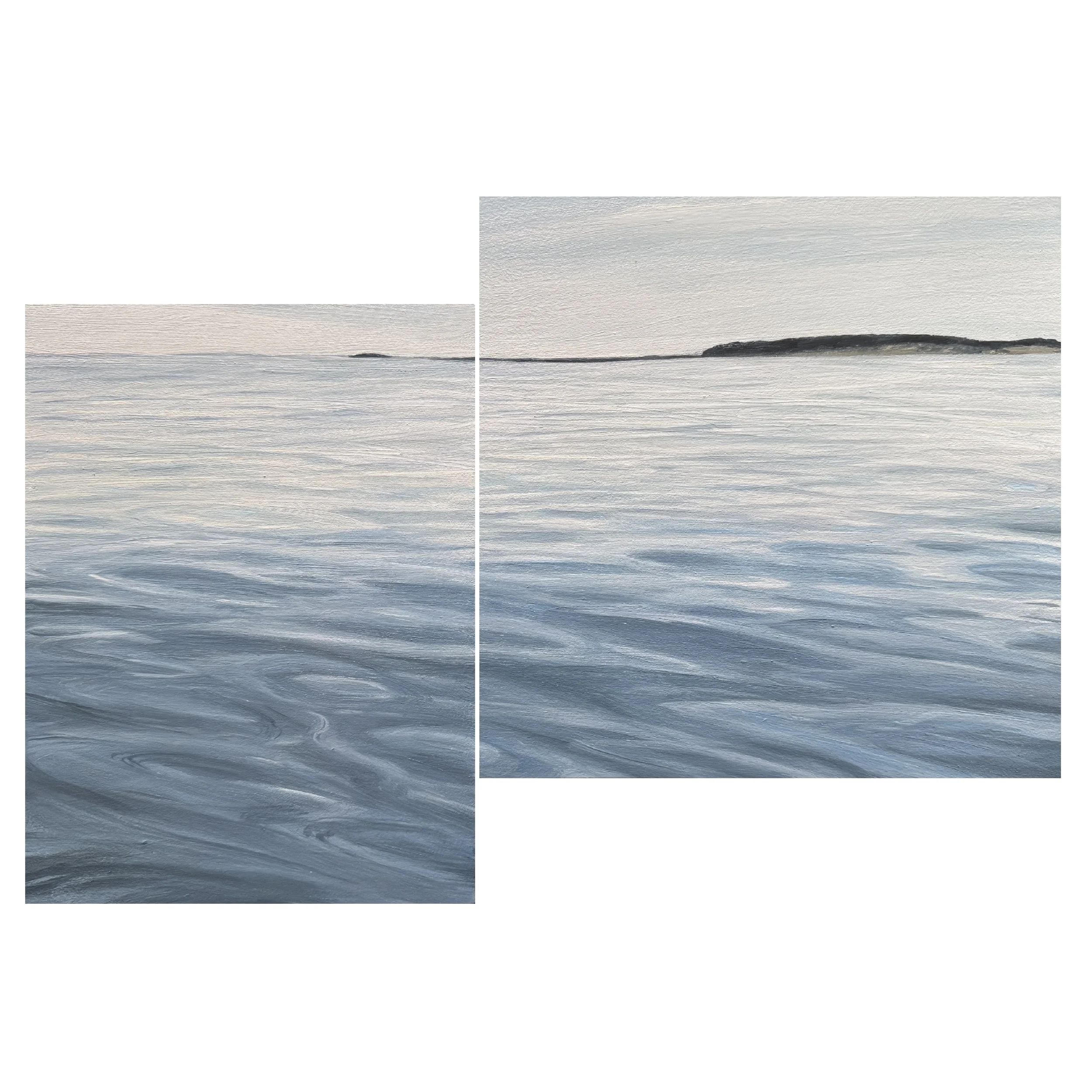 On Wellfleet Bay, oil on panel, 13"x12", $1,100