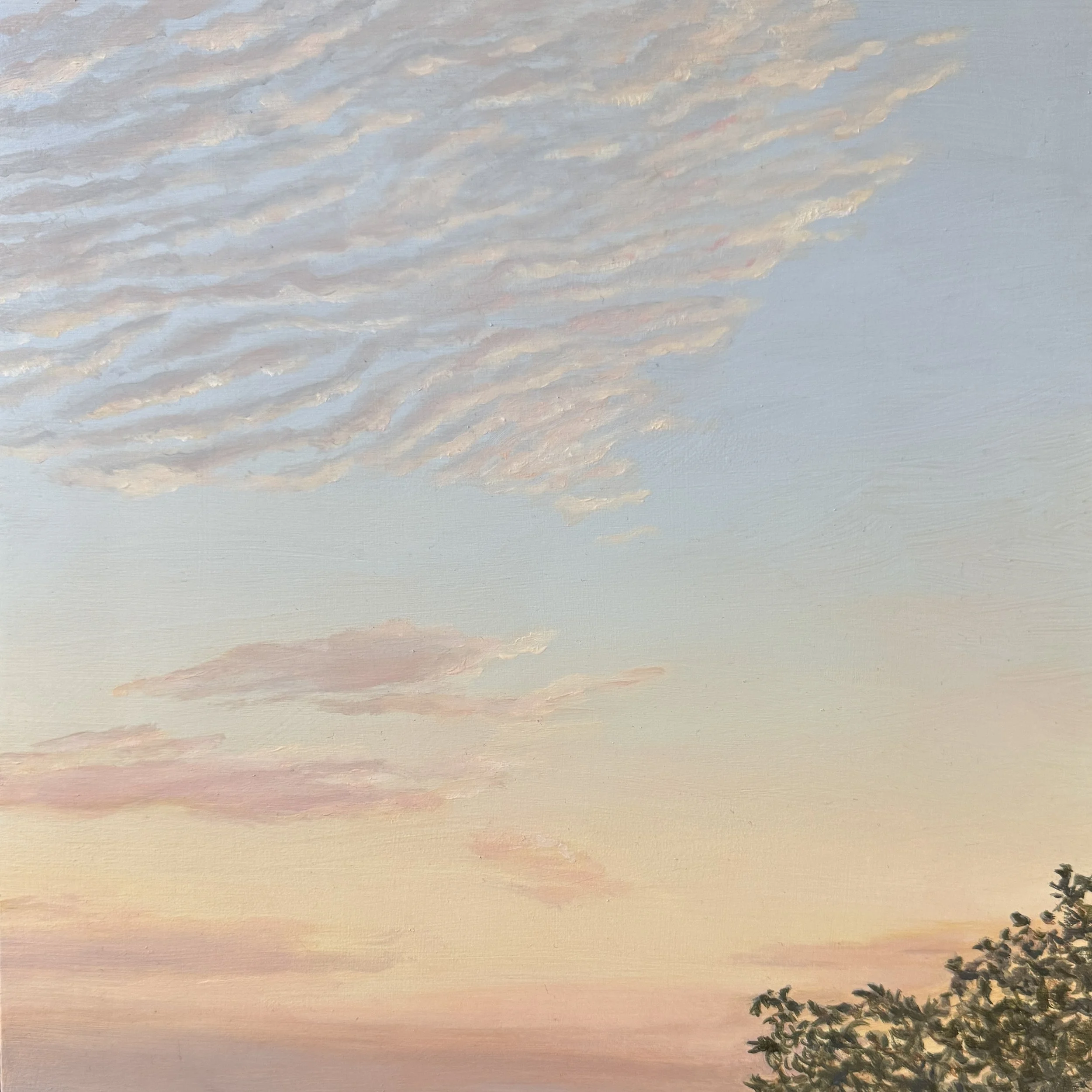 Piece of Sky, oil on panel, 12"x12", $950
