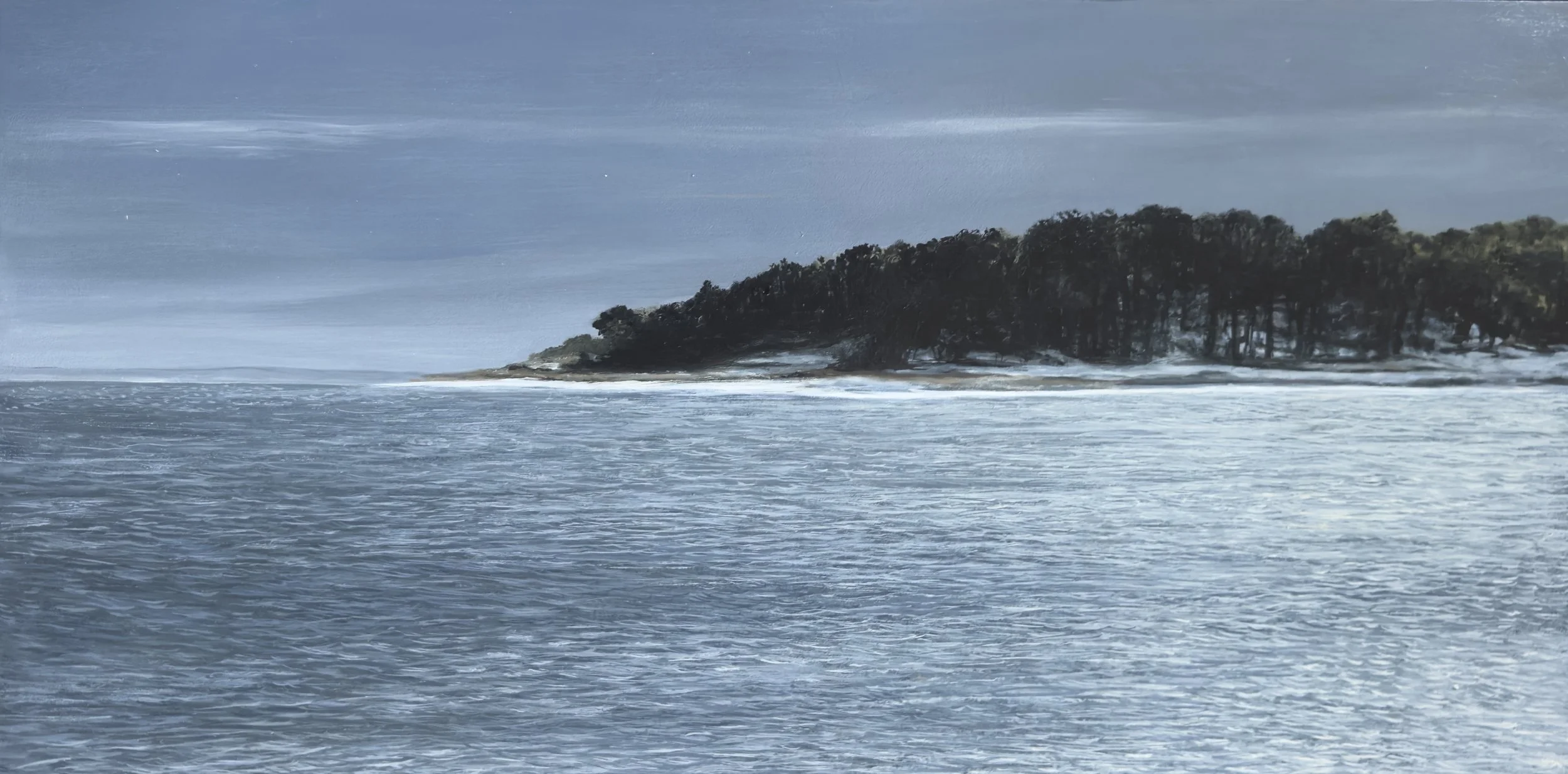 Great Snowy Island, oil on panel, 12"x24"