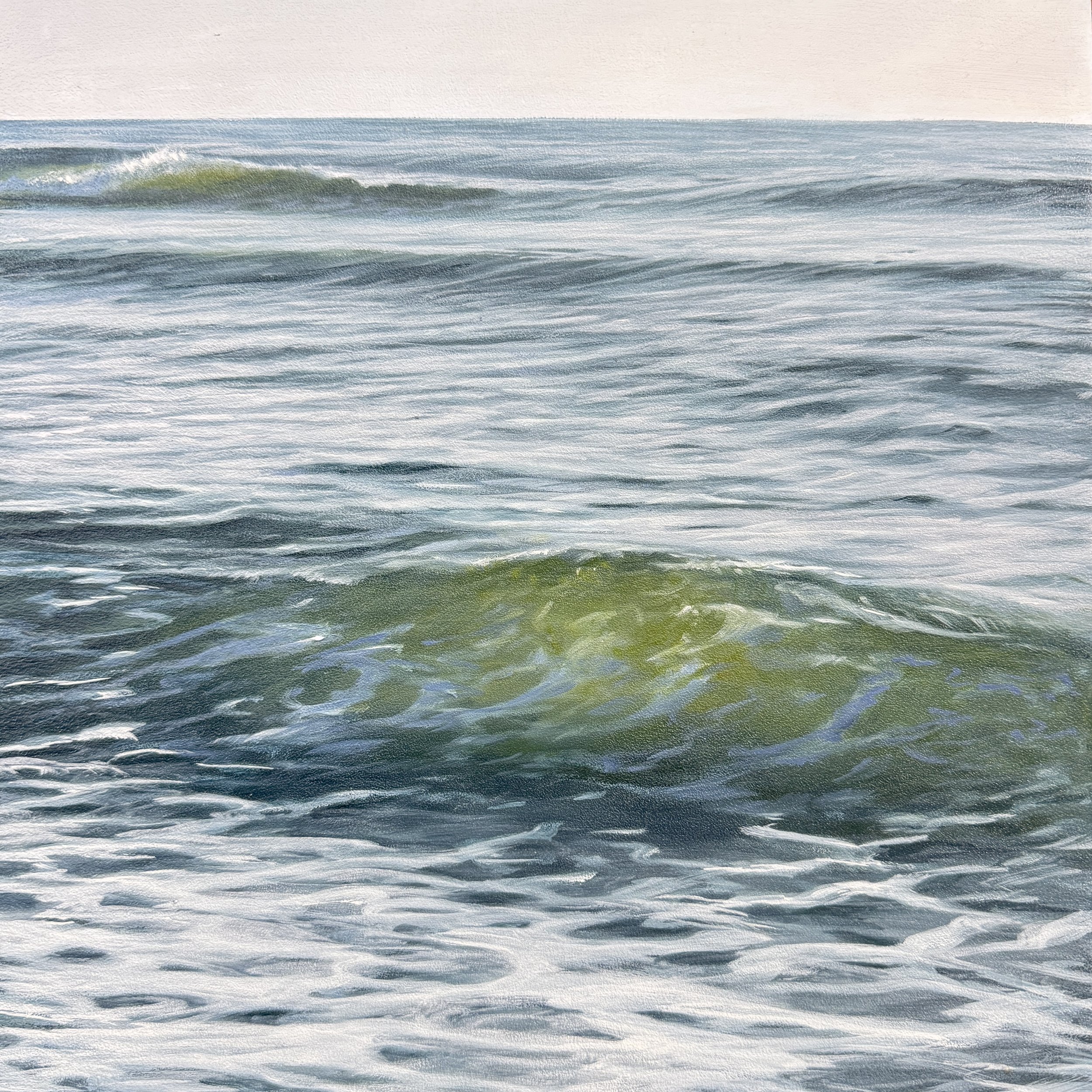 Oceanside Morning, oil on panel, 12"x12", $950
