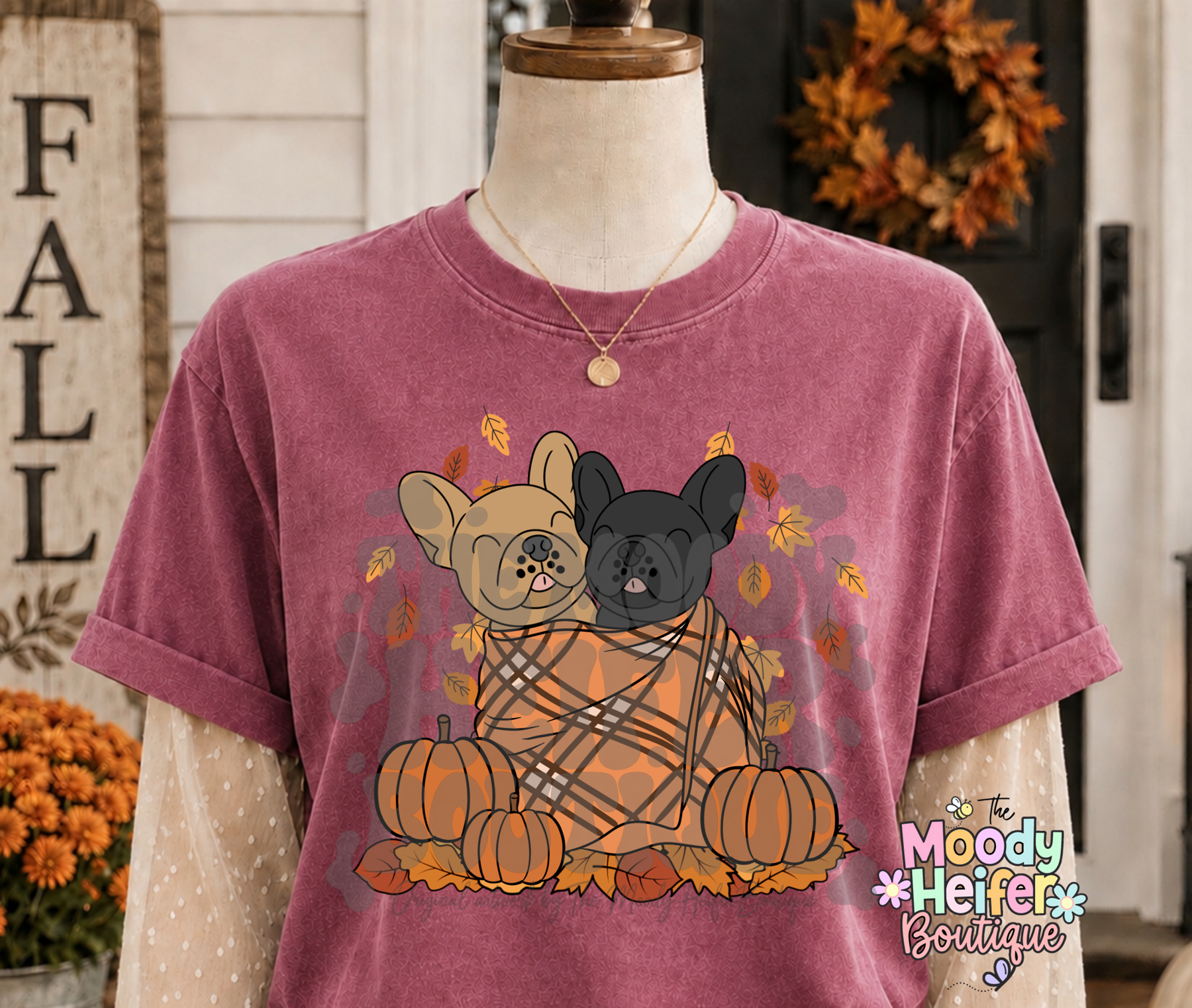 Fall Cuddles Frenchie Comfort Colors Shirt