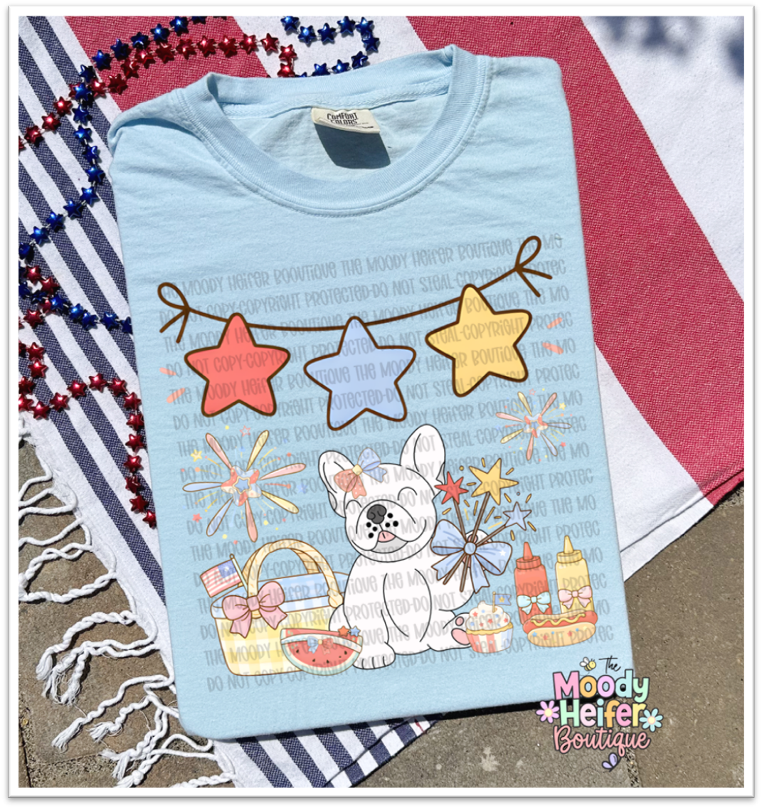 4th of July Picnic Princess Frenchie Comfort Colors Shirt