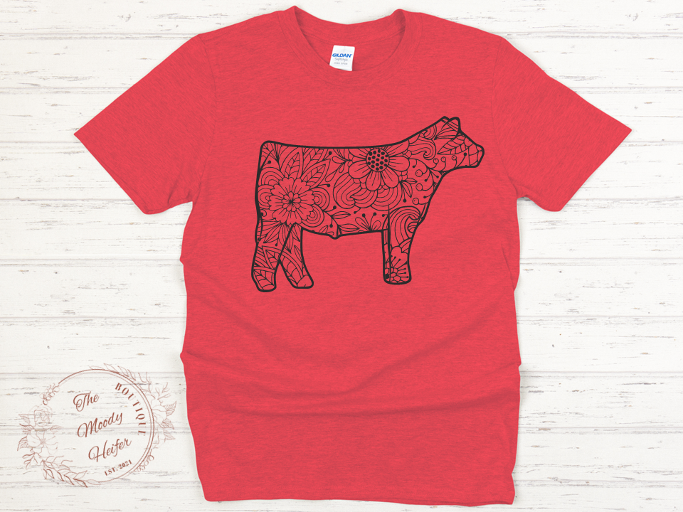floral cow .png