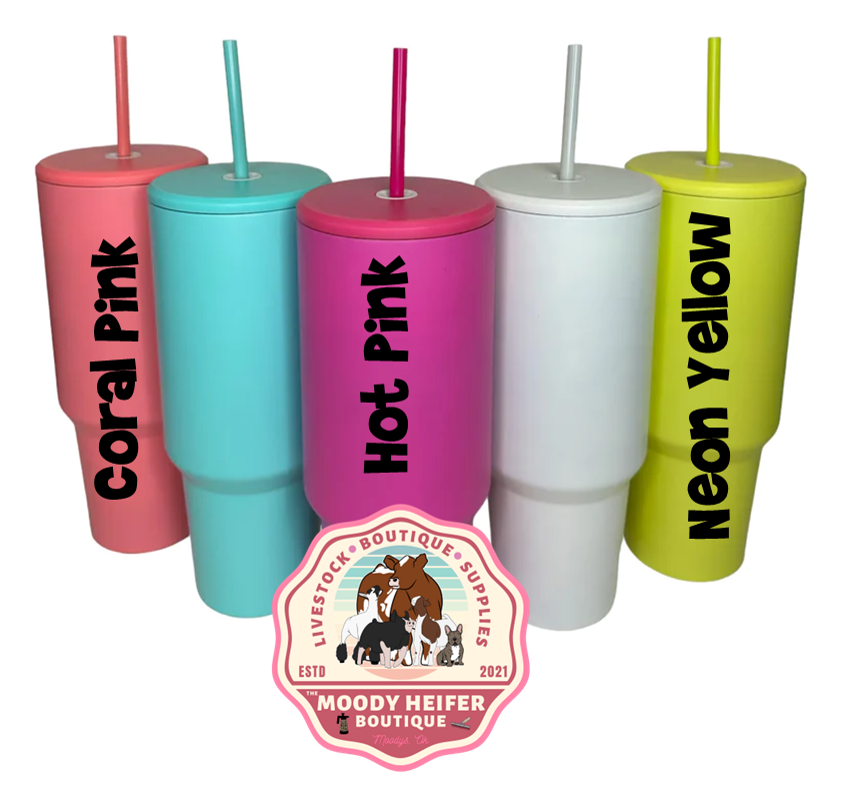 Disco Cowgirl 40oz Tumbler with Handle, Lid, Straw, Laser Engraved