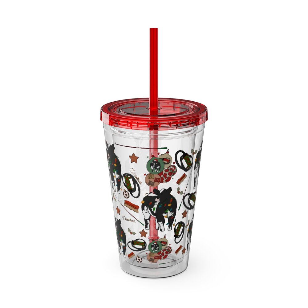 Christmas Supplies Cattle Sunsplash Tumbler with Straw, 16oz — The Moody  Heifer Boutique