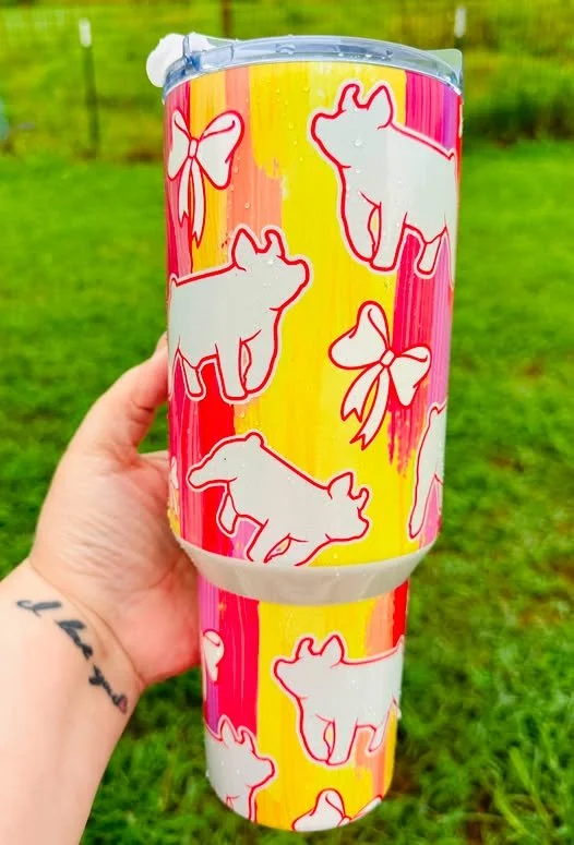 Splash of Lemonade Livestock Tumbler