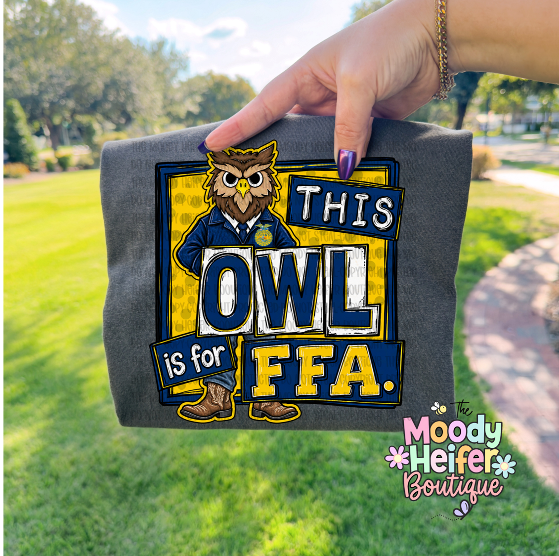 This Owl is for FFA Comfort Colors Shirt