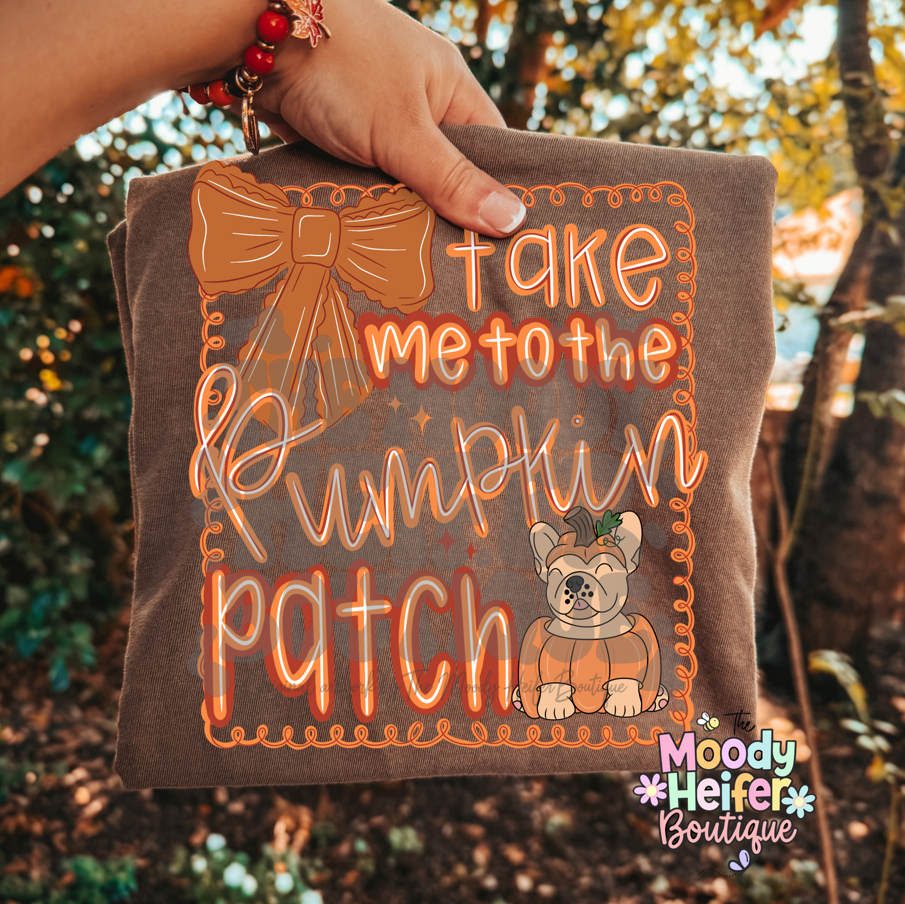 Take Me to the Pumpkin Patch Frenchie Comfort Colors Shirt