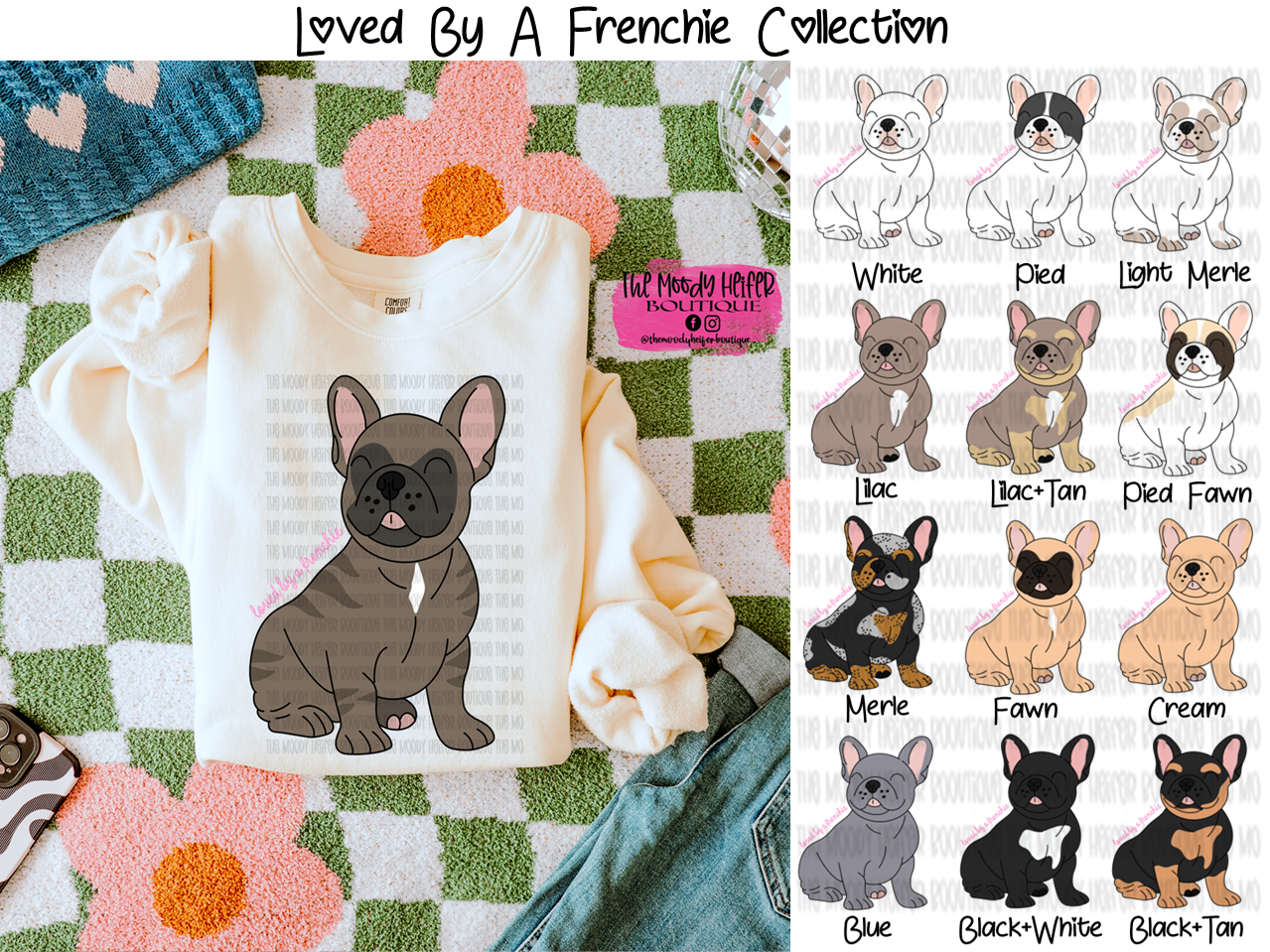 Loved By A Frenchie Comfort Colors Shirt