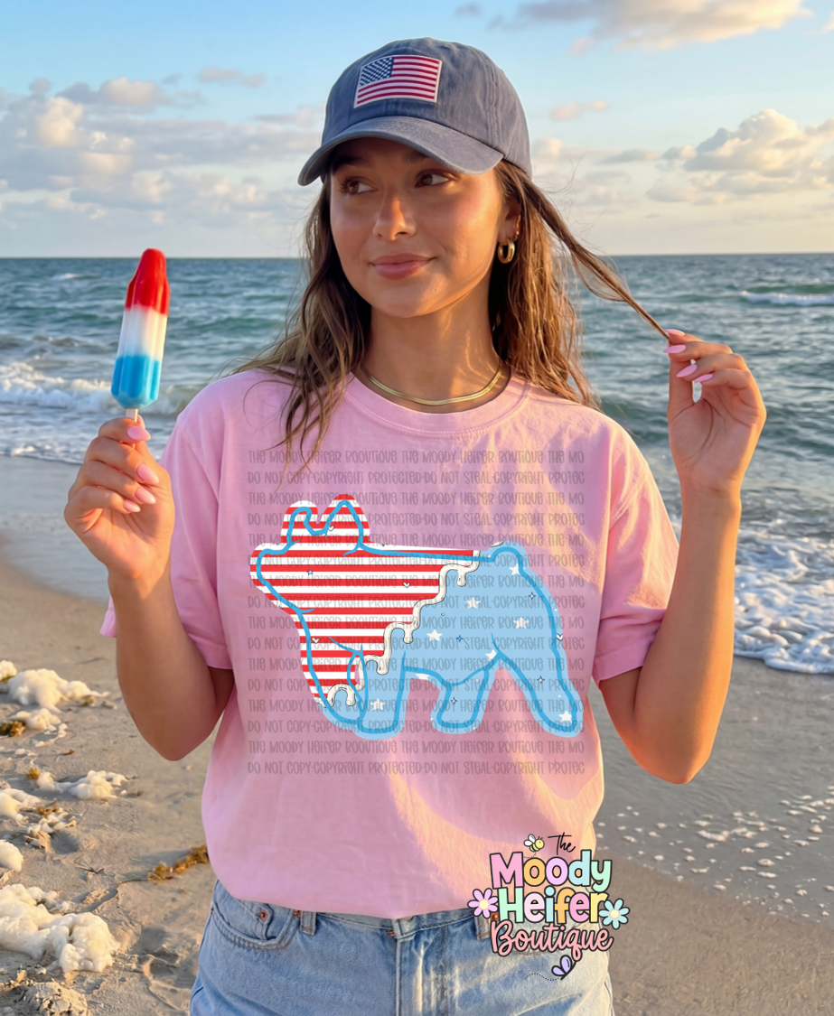 Pastel Stars -n- Stripes Livestock Comfort Colors Shirt