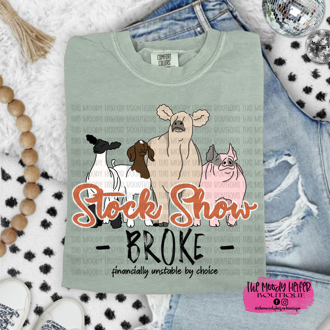 Stock Show Broke Comfort Colors Shirt
