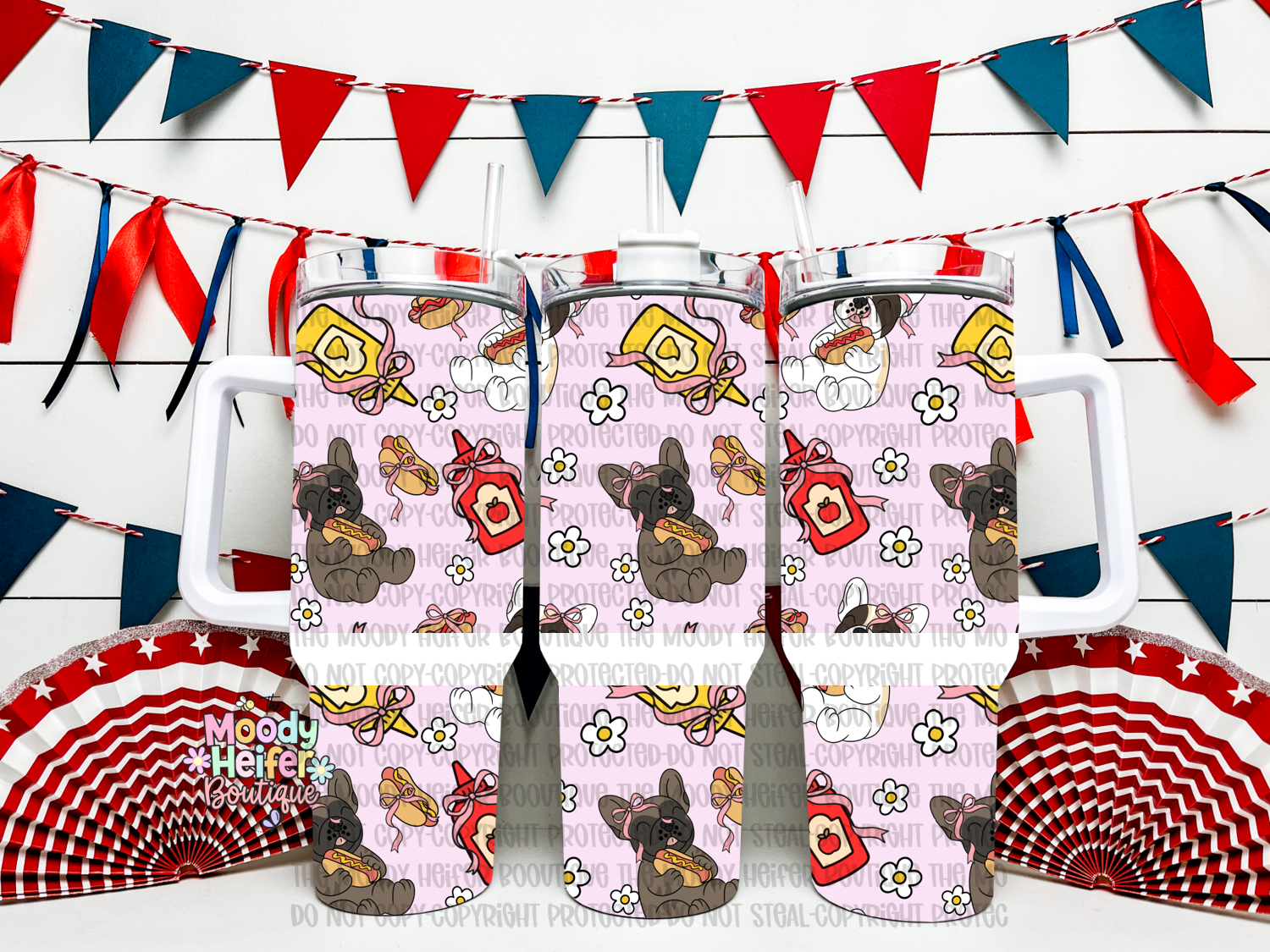 Livin' For Hot Dogs Frenchie 40 oz Tumbler