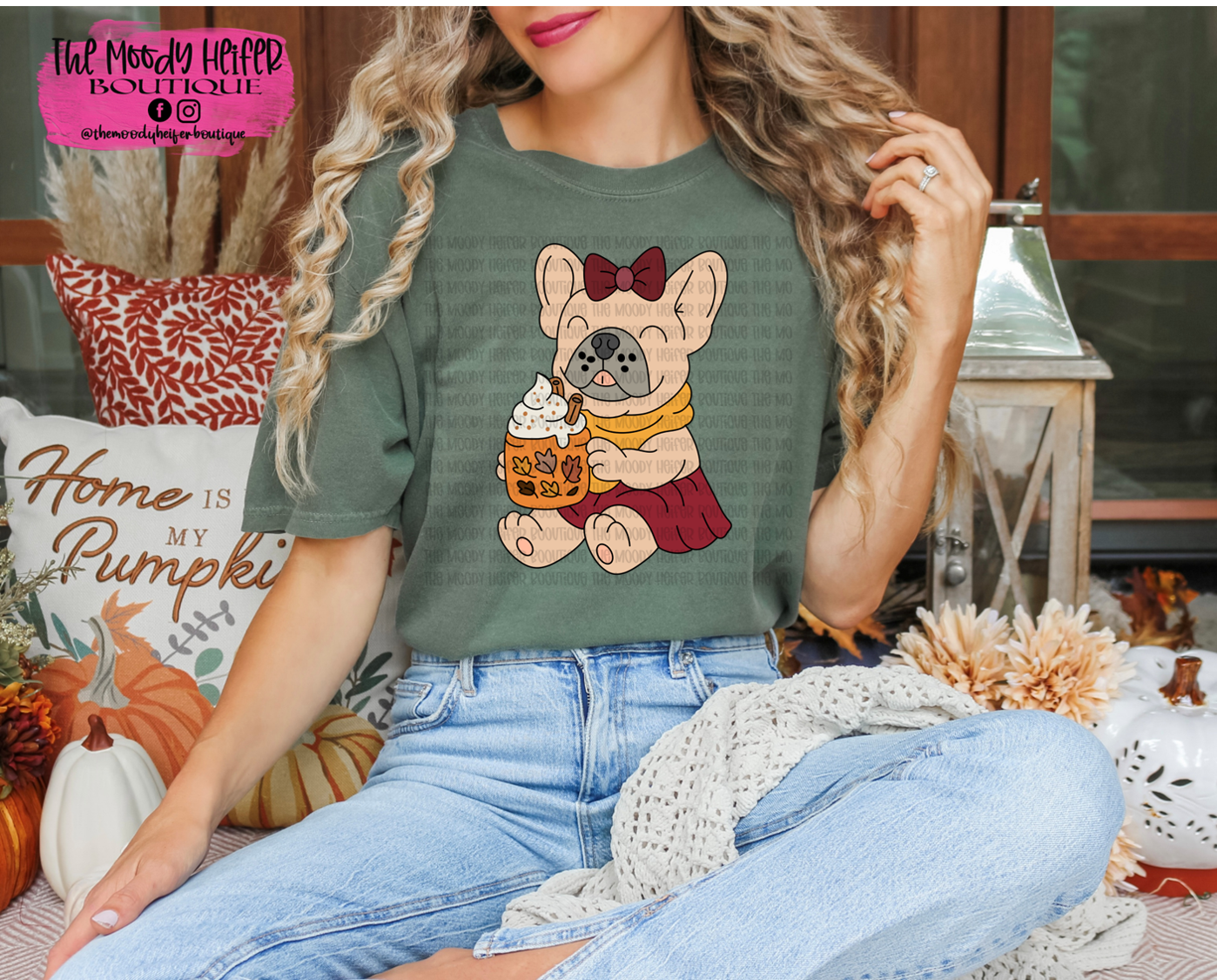 fall coffee frenchie girl.png
