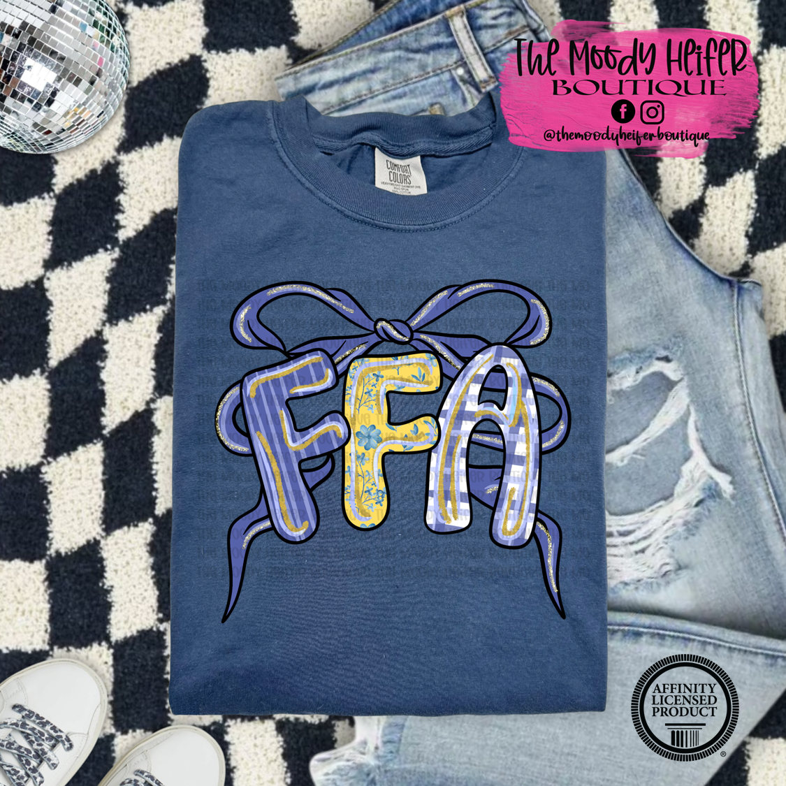 FFA Bow Comfort Colors Shirt