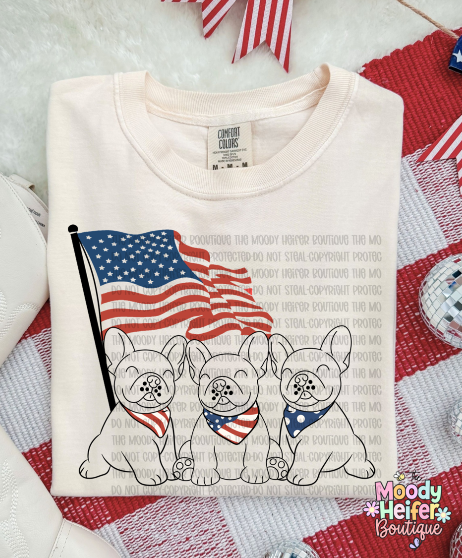 Grand Ol' Flag Frenchie Comfort Colors Shirt